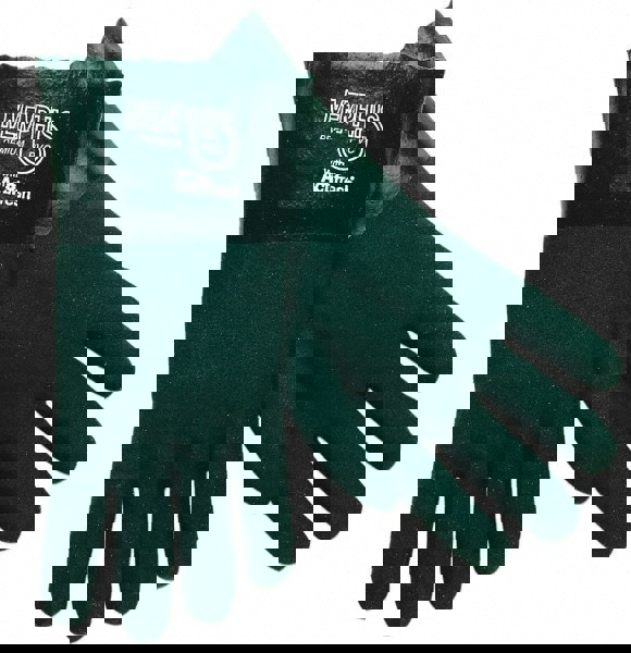 Chemical Resistant Gloves: Large, 59 mil Thick, Polyvinylchloride, Supported